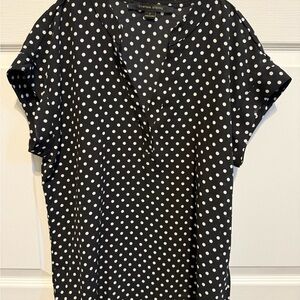 Cynthia Steffe Black and White Polka Dot Blouse
